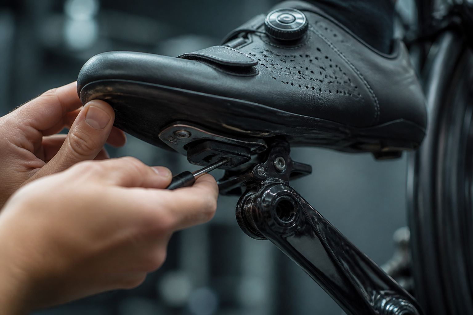 Ajuste de calas y FootFit: pie en zapatilla sobre el pedal